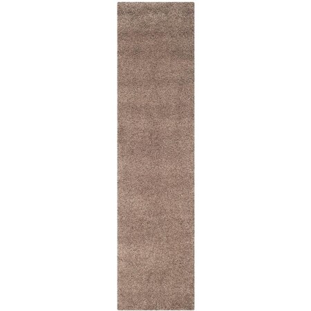 Flowers First 2 ft. 3 in. x 21 ft. Shag Power Loomed Runner Rug, Taupe FL1892401